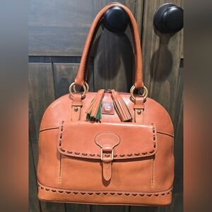 Dooney & Bourke Florentine Vachetta Leather Large Domed Satchel - Natural